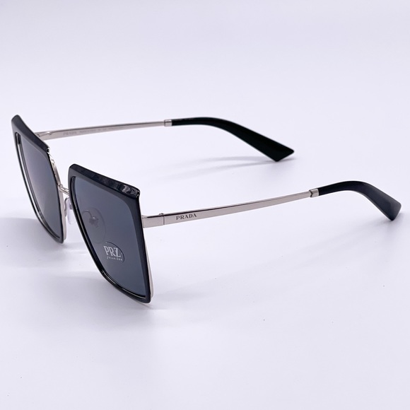 NEW PRADA PR58WS 1AB5Z1 POLARIZED WOMEN’S SUNGLASSES PRADA PR 58WS BLACK EYEWEAR - Picture 8 of 14